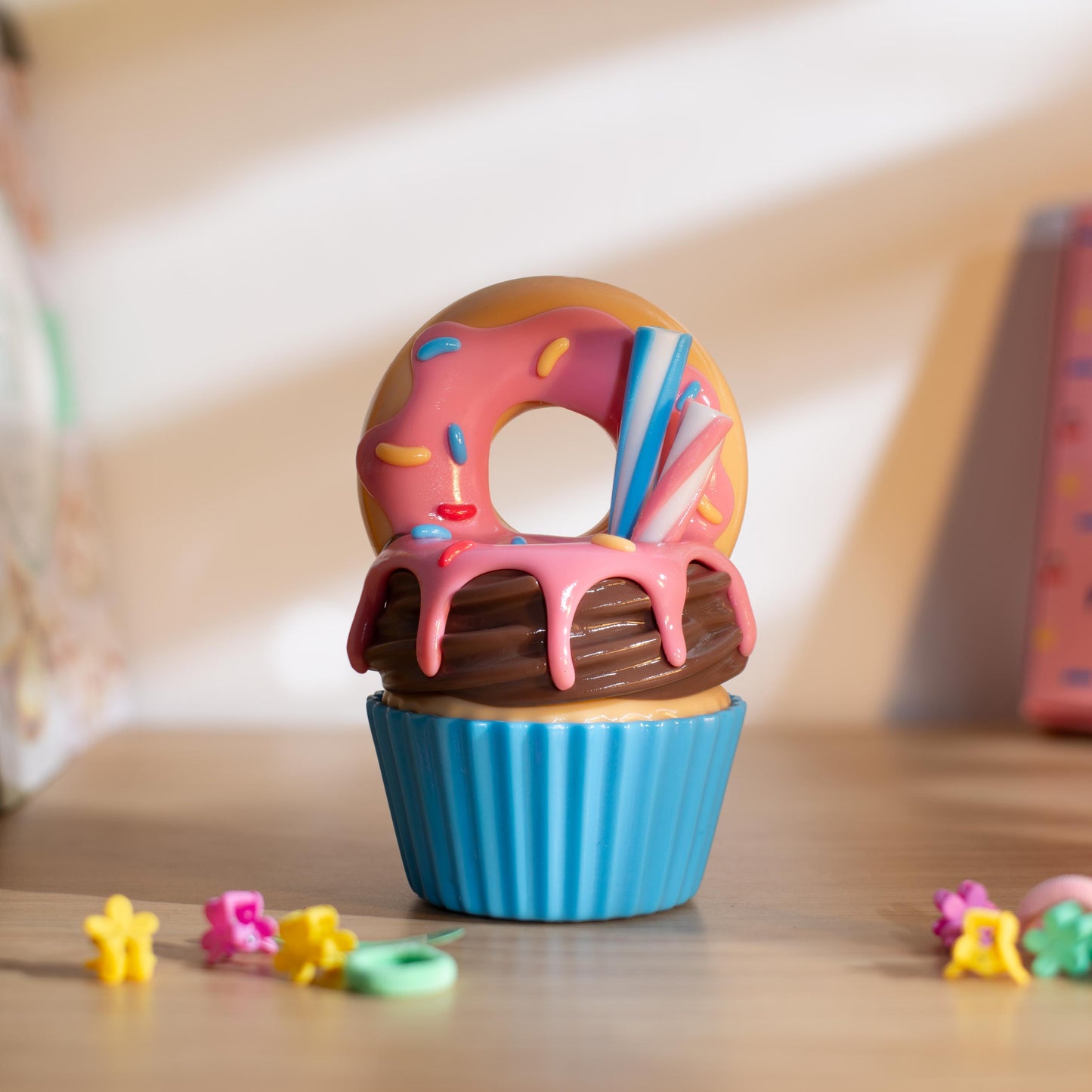 Donut Cupcake Pot | Cute Desk Decor | Keepsake Box | Desk Accessories | Desk Organiser | Girls Desk Decorations | Desk Gift