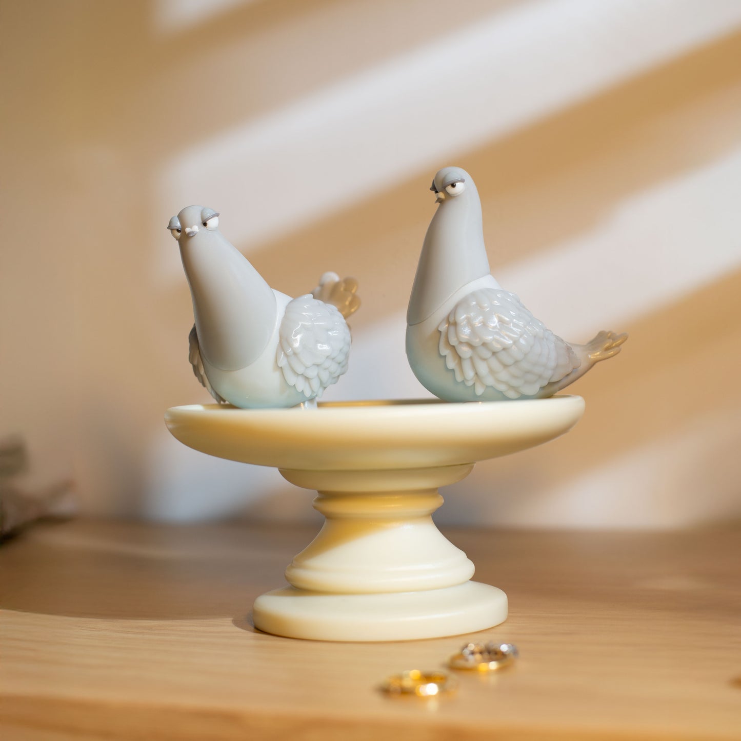 Judgy Pigeon Trinket Dish | Cute Ring Dish | Pigeon Jewelry | Key Trays / Ring Holders / Trinket Bowls | Cute Desk Decor | Pigeon Lover Gift