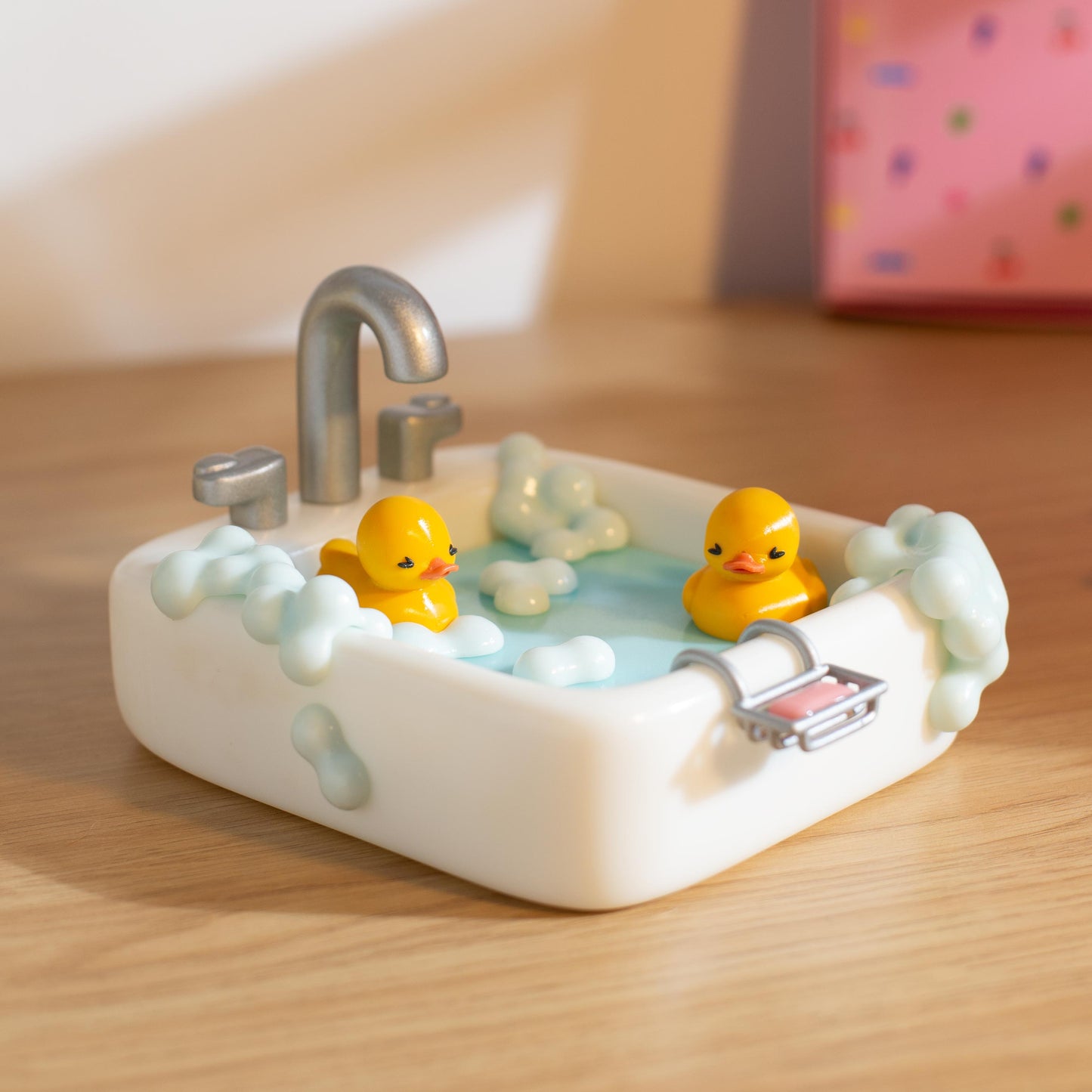 Bath Duck Trinket Dish | Resin Trinket Tray | Girls Trinket Bowl for Neckless, Earrings, Ring | Cute Resin Jewellery Box | Rubber Duck Gift